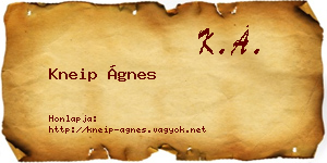 Kneip Ágnes névjegykártya