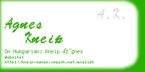 agnes kneip business card